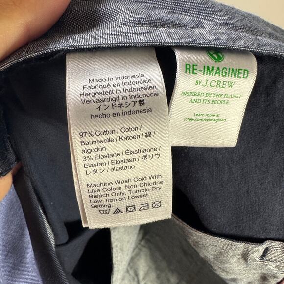 J.Crew 770 Straight-Fit Core Stretch Chino Pants Mens W36 L32 Blue AR886 Twill - Picture 8 of 9